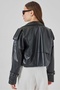 Women's Leather Jacket 1047 Black - 4