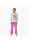 Girls Crew Neck T-shirt with Graphic Print - Cotton - Long Sleeves - 2