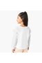 Cat Print T-shirt with Long Sleeves - 3