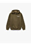 Long Sleeve Printed Hooded Cotton Sweatshirt