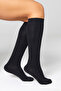 Bamboo Women's Knee-High Black Long Soft Stitch-Free Socks 3-Piece / Pantyhose / Skin Not Showing Socks - 3
