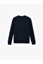 Long Sleeve Crew Neck Hair Knit Textured Knitwear Sweater - 4