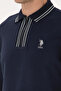 Men's Comfort Fit Half-Zip Navy Blue Sweatshirt 50308927-Vr033 - 7
