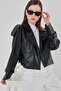 Women's Leather Jacket 1047 Black - 2