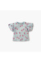 Flamingo Print T-shirt with Puff Sleeves - Set of 2 - 3