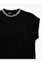 Sleeveless Crew Neck Stone Detailed Knitwear Sweater - 5