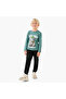 Boys Crew Neck T-shirt with Teddy Bear Print - Cotton - Long Sleeves - 2
