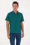 Men's Comfort Fit Mock Neck Dark Green T-Shirt 50324787-Vr101 - 3