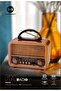 راديو ميكروديجيت كلاسيكي - يدعم 3 موجات AM/FM/SW - بطارية قابلة للشحن واتصال بلوتوث 5.2