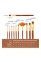 مجموعة فرش طلاء بنية اللون مكونة من 10 قطع - 4
