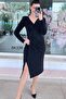 Double-Breasted Glitter Stone Dress 6K338 - 3