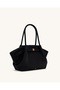 Hana Medium-Sized Faux Suede Tote Bag - Black - 3