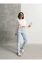 Ice White High Waist Full Fit Mom Jeans