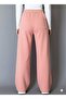Women's Salmon Pink Fine Futter Fabric Summer Sweatpants - 2