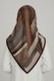 Abstract Pattern Rayon Scarf - Bitter Brown - 5