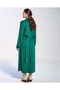 Women's Plus Size Shirt Collar Front Buttoned Waist Belted Long Sleeve Stylish Curve Dress - 3