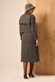 Women's Quilted Garnished Trench Coat Smoked 31253 - 6
