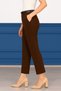 Hayal 242-12-25 Women's High Waist Classic Fabric Trousers – Straight Leg, Belt Detail - 4