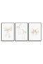 ALAYRA Beige Bow Wall Art Set of 3 (Beige Bow, 12"x16" Poster)30X40 CM