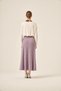 Women's Pleated Long Skirt Lilac 25156 - 7