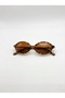 Oblamow Ellipse Unisex Brown Sunglasses with Leopard Frame - 6