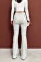 2-Piece Pack - Women's Half Fisherman Ribbed Crop Ispa Flared Olon Bottom Top Set - 8