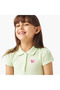 Slogan Applique Polo Dress with Short Sleeves - 4