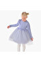 Round Neck Long Sleeves Knee Length Dress with Bow Detail - 2