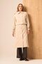 Women's Quilted Garnished Trench Coat Beige 31253 - 3