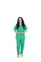 D/114 Unisex Doctor Nurse Student Alpaca Fabric Scrubs Set - 2