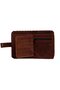 Small Wallet with Cat Strap Figure Ethnic Bohemian Retro Style - Brown - 7
