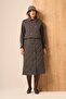Women's Quilted Garnished Trench Coat Smoked 31253 - 2