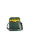 Large Postman Shoulder Bag with Small Black Fish Figure Ethnic Bohemian Style - Green - 4