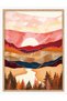 ALAYRA Abstract Nature Wall Art - Boho for Bedroom Wall Decor for Living Room Pictures for Wall Prints, Unframed , Mountain Decor, Sunset Moon Poster Modern Fall50.8X40.6 CM
