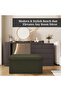 Cushioned Storage Bench with Hidden Compartment | Modern Ottoman Seat for Bedroom, Entryway, or Livi - 5