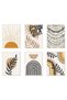 ALAYRA Boho Wall Art Prints Set of 6, Mid-Century Modern Prints, Minimalist Gallery Wall Posters for Bedroom Living Room Bathroom Boho Room Decor(8" X 10", Unframed)20X25 CM