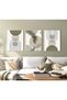 ALAYRA Modern Aesthetic Plant Pictures, Boho Decorative Pictures, Natural Landscape Poster, Abstract Art Deco Poster Set - No Frame (3 Pieces, , Poster-08)40X60 CM