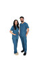 D/114 Unisex Doctor Nurse Student Alpaca Fabric Scrubs Set