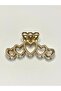 Kalp Model Gold Hair Clip – Elegant Metal Latch Clip 8 cm - 2