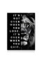 ALAYRA NymphFable Motivational Lion Wall Decor Poster Black and White Inspirational Wall Poster for Office Gym Bedroom Decor Unframed40X30 CM
