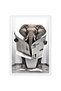 ALAYRA Funny Elephant Bathroom Canvas Wall Art Cute Elephant In Toilet Posters Black and White Animal Prints Painting Maximalist Mid Century Modern Aesthetic Wall Decor for30.5X40.6 CM