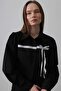 Women's Black Contrast Bow Front Shirt Vs00518 - 3