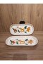 New Year Boat Plate 2 Pieces 26 cm Koki̇na/Santa Claus/New Year/Pine Tree - 5