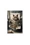 ALAYRA Gynaver Cat Poster Canvas Wall Art for Bathroom, Funny Graffiti Bedroom Wall Decor, Painting for Living Room, Restroom Picture () Unframe-style-245.7X30.5 CM