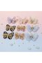 Elegant Floral Hair Clip with Moving Butterfly Detail - 2