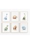 ALAYRA Dinosaur Wall Art Decor Dino Boys Room Canvas Wall Art Nursery Kids Prints Toddler Dinosaur Poster Kids Artwork Nursery Pictures for Boys Room Unframed Set of 625.4X20.3 CM