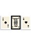 ALAYRA Queen of Hearts Ace Spades Playing Card Posters for Room Aesthetic 3 Piece , Black White Lucky You Canvas Wall Art Funny Trendy Casino Theme Party Wall Decor Unframed30X40 CM