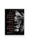 ALAYRA NymphFable Inspirational Lion Wall Decor Poster Black and Gold Positive Wall Poster for Office Gym Bedroom Decor Unframed40X30 CM