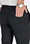 Men's Premium Black Ankle Length Relaxed Fit Slim Fit Fabric Trousers - 6