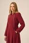 Women's Zipper Detailed Dress Claret Red 31183 - 2